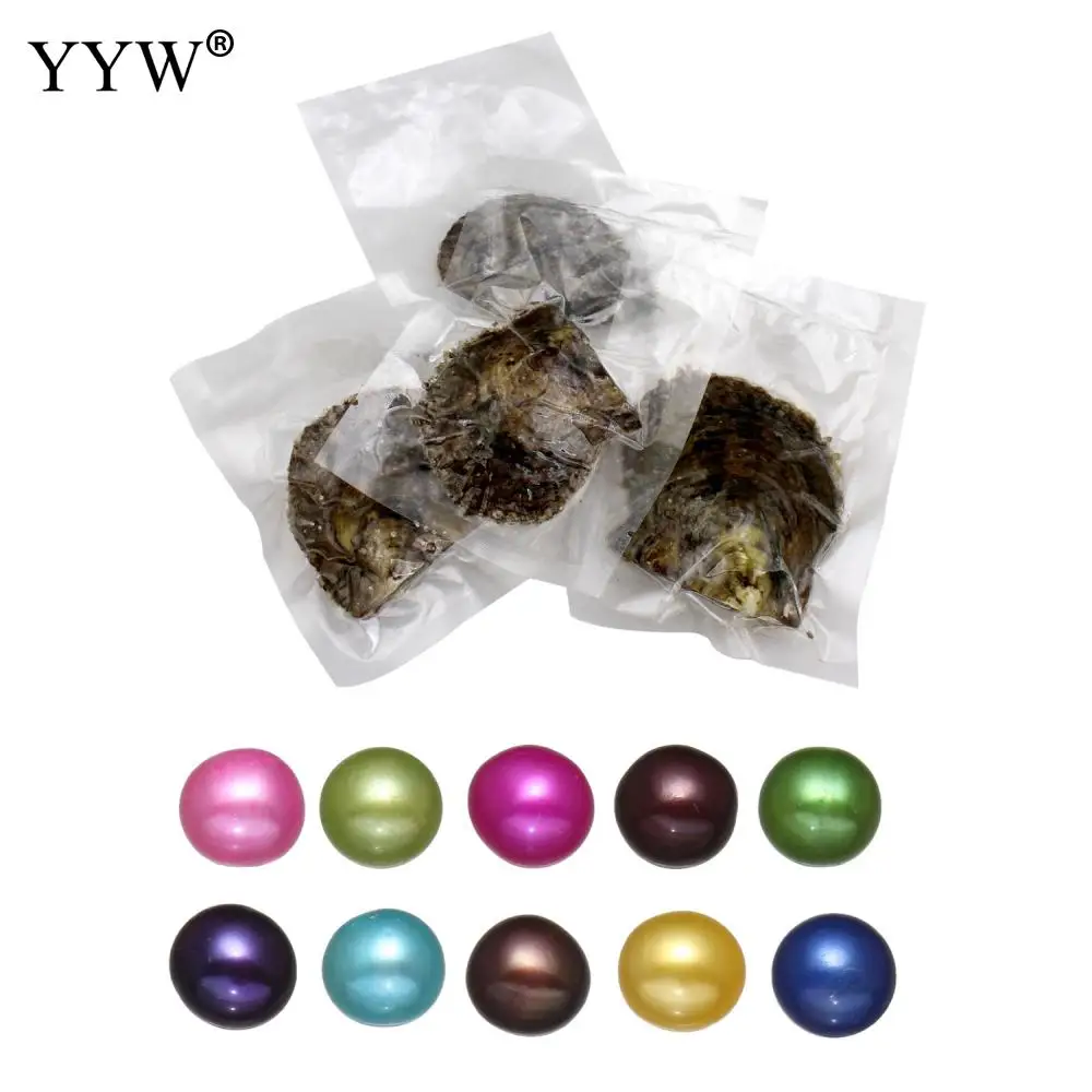 

10PCs/Lot Akoya Cultured Sea Pearl Oyster Beads mixed colors 7-8mm Akoya Cultured Pearls Round packed individually