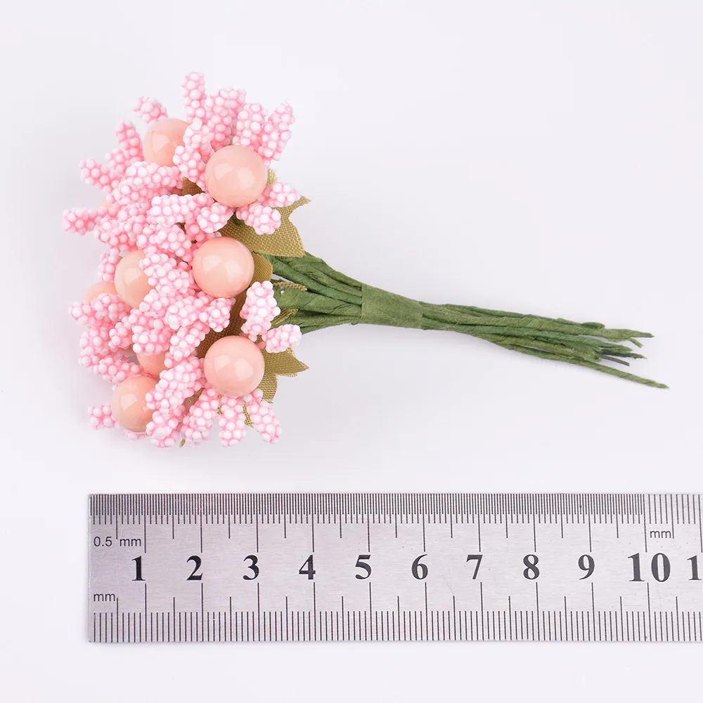 Гибридный искусственный цветок с тычинками вишневые ягоды для дома свадебный