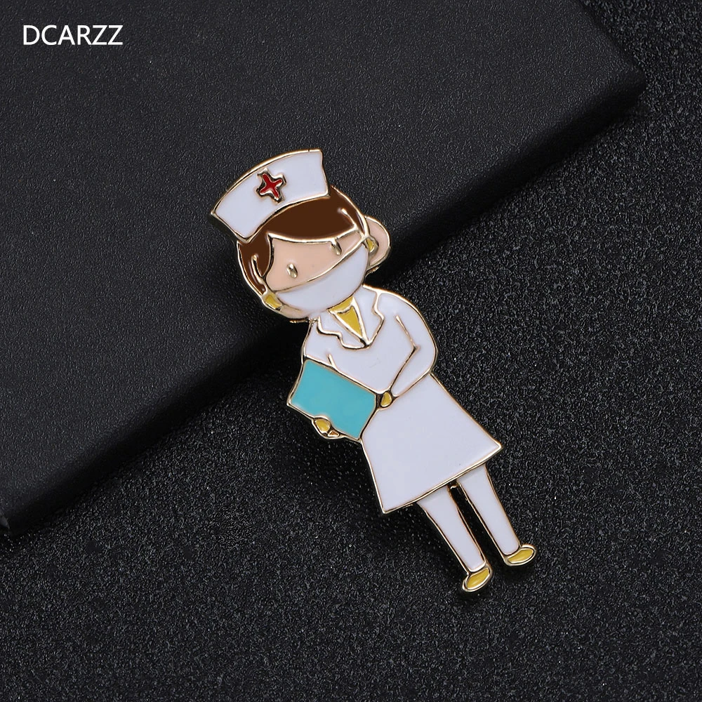 DCARZZ Милая брошь медсестры врач-медсестра ювелирное изделие в медицинском стиле