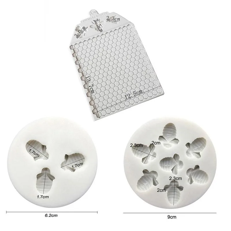 

Cake Mould Comb Bee Honeycomb Baking Mold Chocolate Topper Baking Cake Kitchen Decorating Tool Tool Mat Silicone L0O2