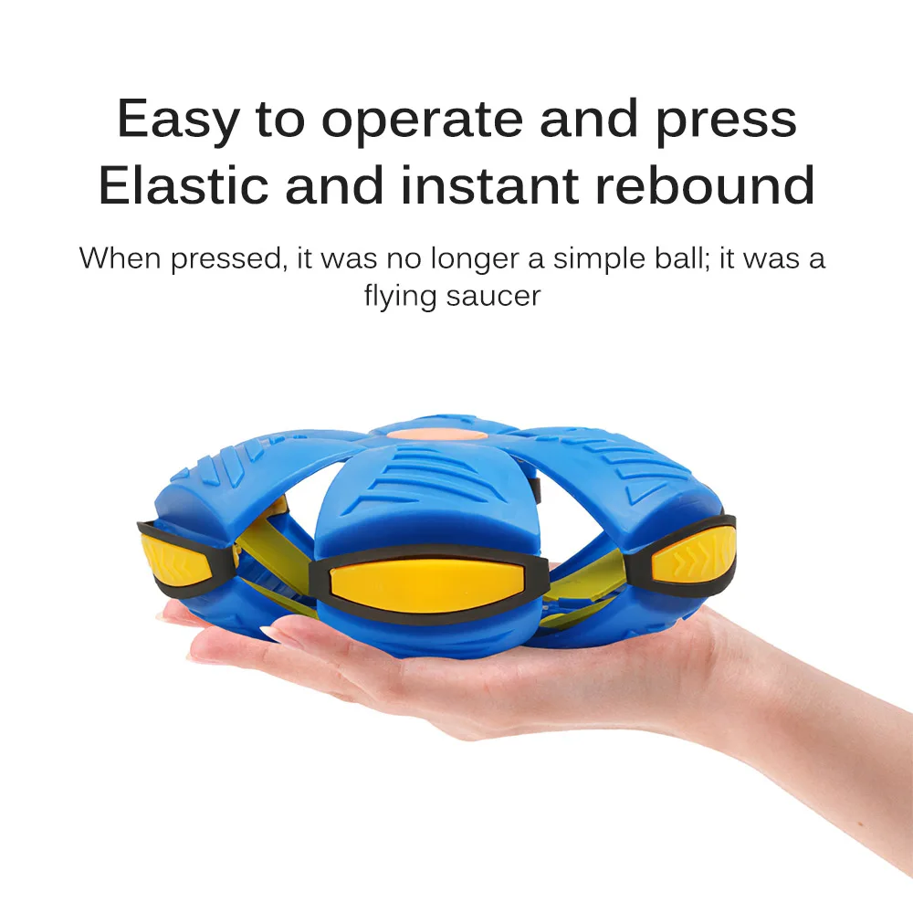 

Flying Saucer Deforming Ball Elastic Flat Deformation Ball Adult Decompression Toy For Above 3 Years Old Children Adult