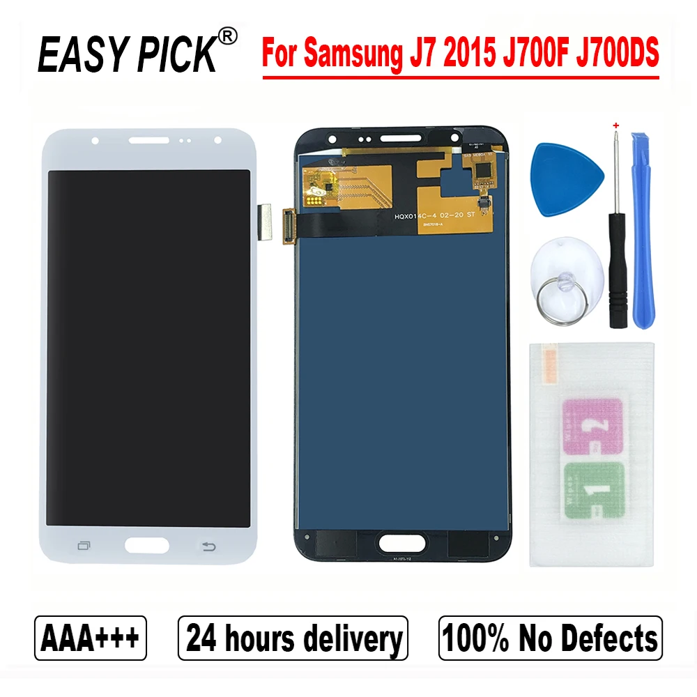 Для samsung J7 2015 J700F J700H J700DS J700M J700K ЖК дисплей кодирующий преобразователь сенсорного