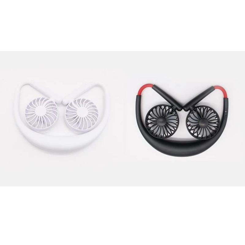 USB Перезаряжаемый 2000MAh Портативный подвесной шейный спортивный вентилятор для