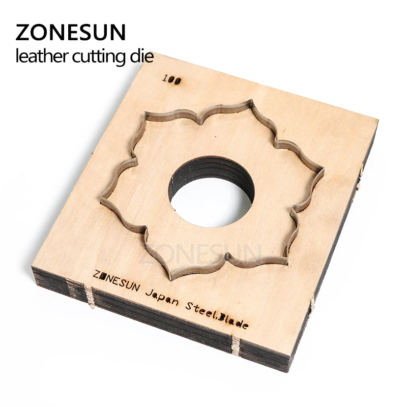 ZONESUN кожа циновка чашки цветок кожаная записная штанцевый нож инструмент для