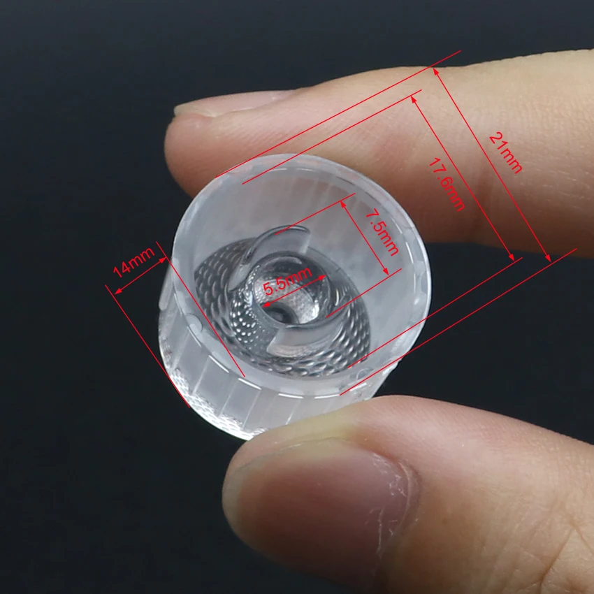 Коллиматор для светодиодного чипа 1 Вт 3 5 2 шт. 20 мм встроенный водонепроницаемый