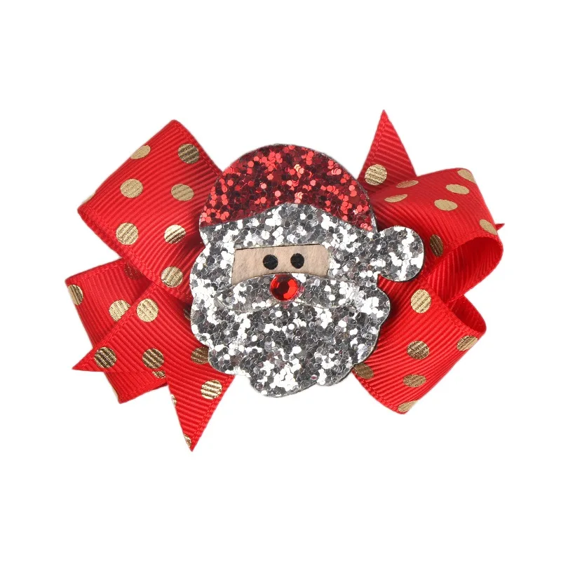 Вечерние бант заколка для волос на Рождество с бантом проектом зажимы