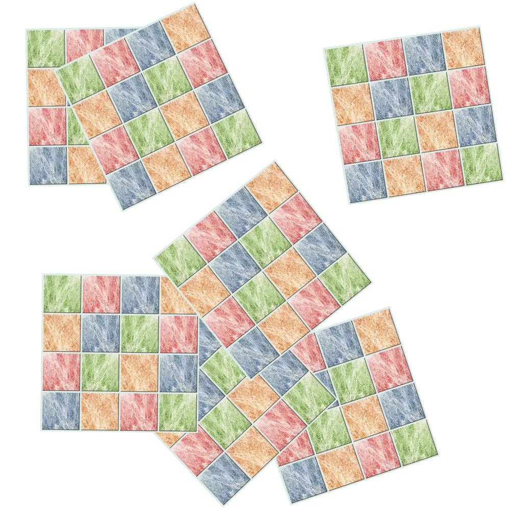 Красочные мозаичные стильные матовые плитки настенные наклейки настольные для