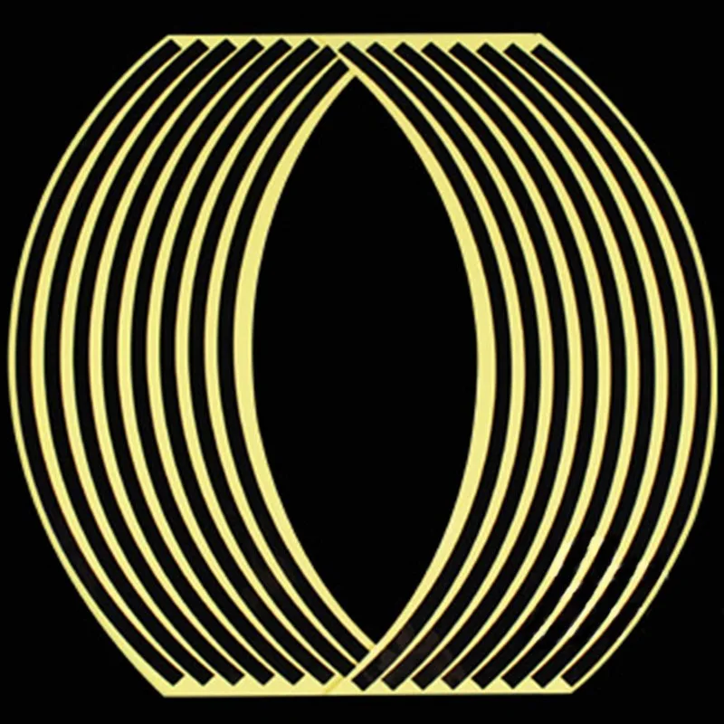 

Универсальные мотоциклетные Светоотражающие Обода Колеса 18 дюймов цветные наклейки мото наклейки на колеса велосипеда для Honda Для SUZUKI