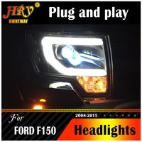 car styling headlight for ford f150 headlights 2008 2015 raptor f150 led drl lens double beam h7 hid xenon bi xenon lens