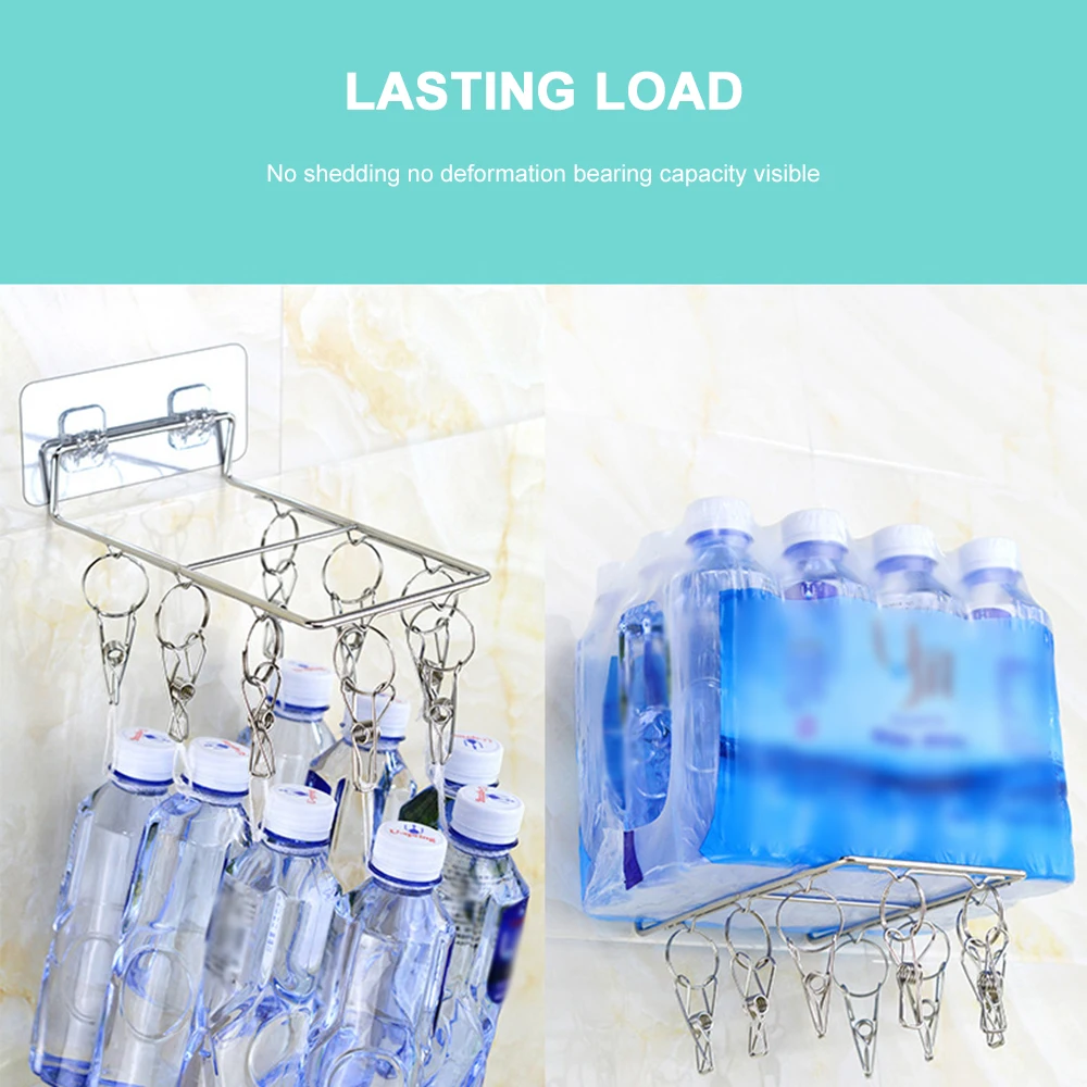 8/10 зажимов съемная ветрозащитная прищепка для одежды из нержавеющей стали