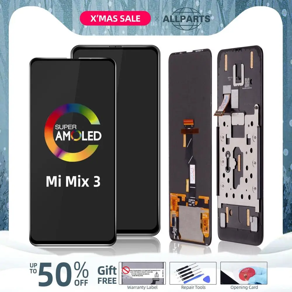 Super Amoled для Xiaomi mi x 3 ЖК-дисплей кодирующий преобразователь сенсорного экрана в сборе с рамкой mi x3 Замена mi x3 mi x 3 lcd