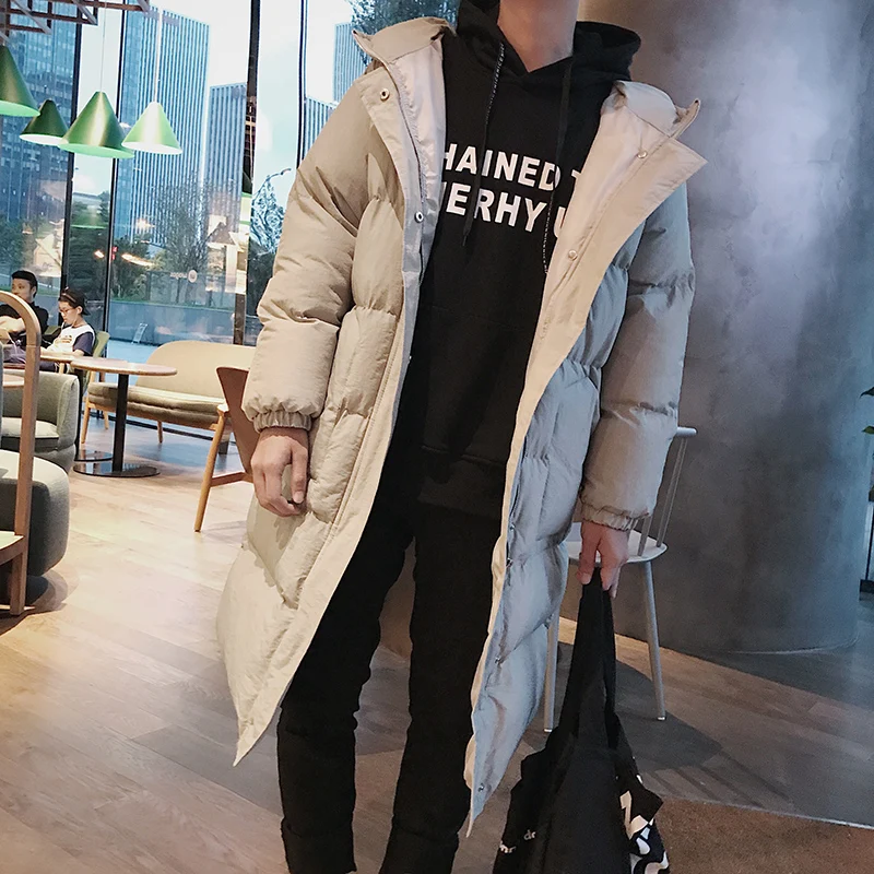 PViviYong Winter jacket men fashion male hooded coat jackets men high quality cotton Long coat men clothes bread parka 999