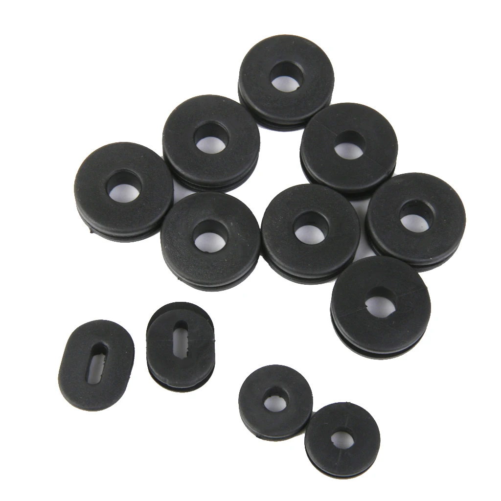 

24pcs Black Rubber Side Cover Grommets For Motorcycle Car Auto GS125