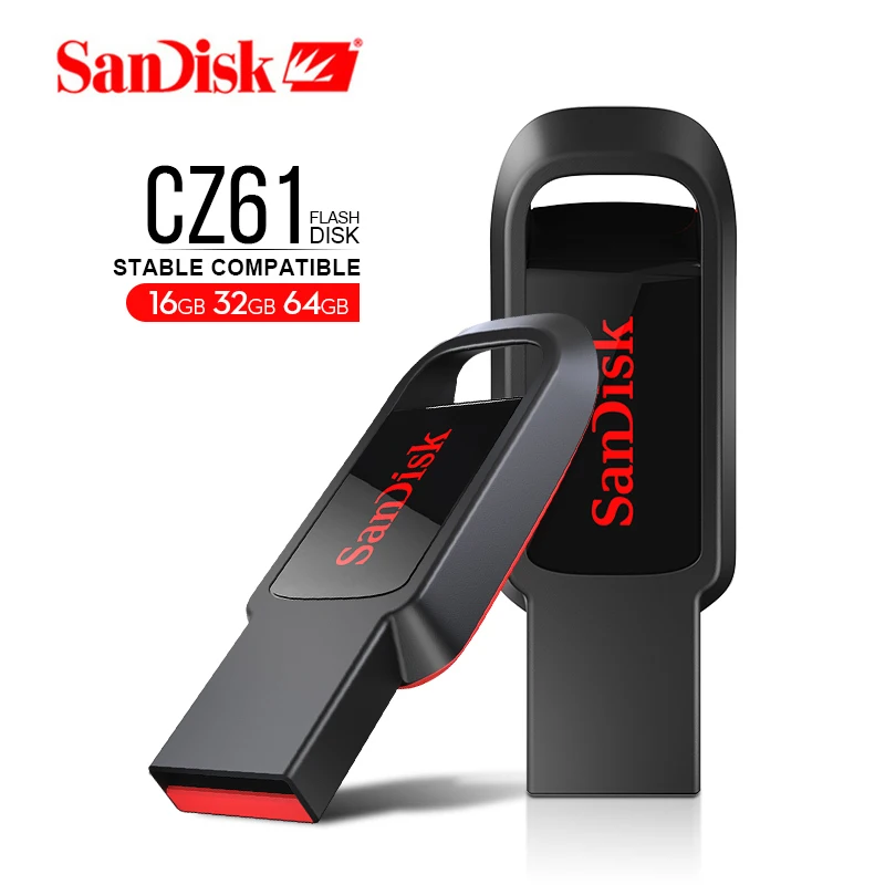 SanDisk USB флеш-накопитель 32 Гб 64 16 Флешка CZ61 2 0 карта памяти флешка 128 Поддержка