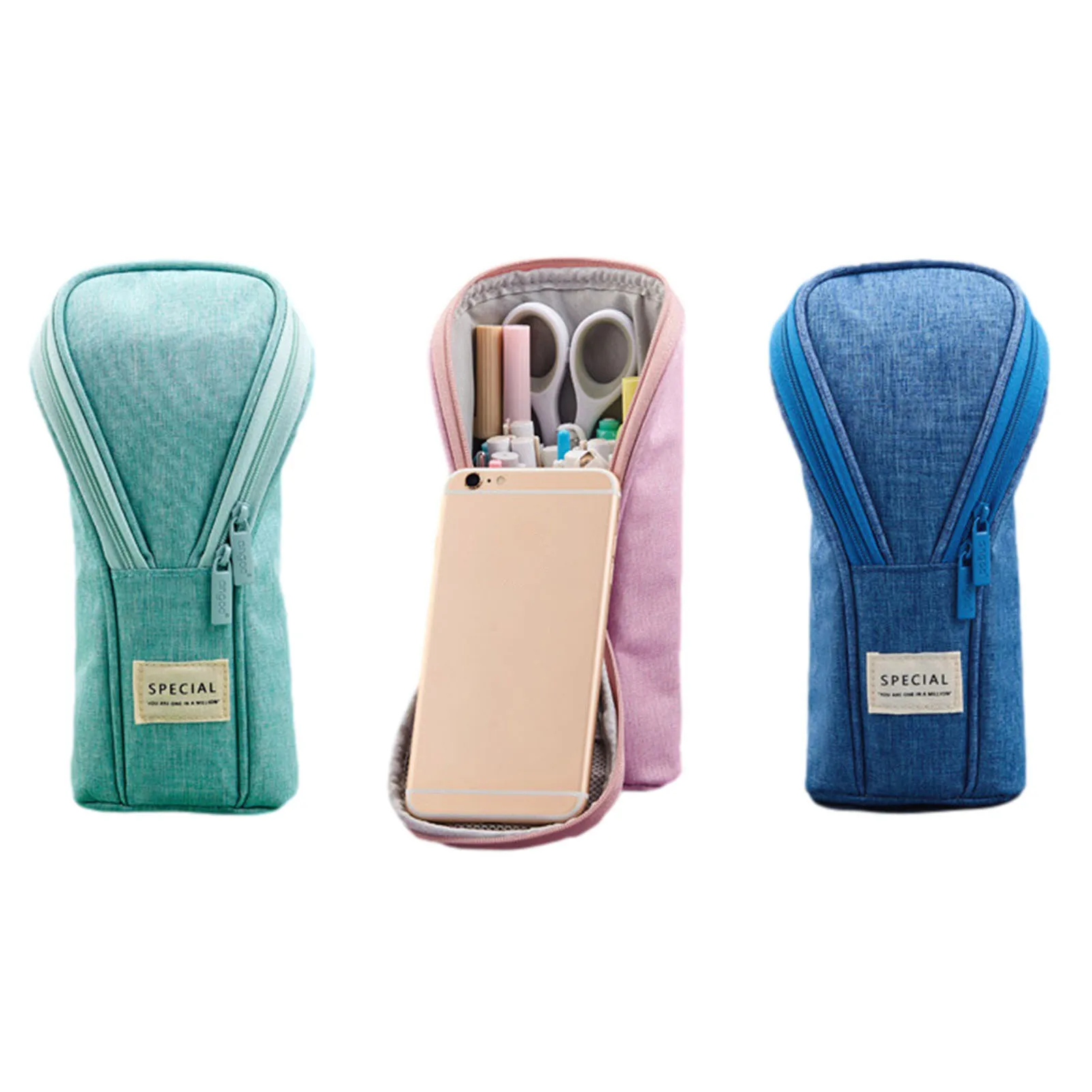 

Стоящий Карандаш Чехол, портативная многофункциональная сумка для карандашей для девочек-подростков, мальчиков, школьников, офиса