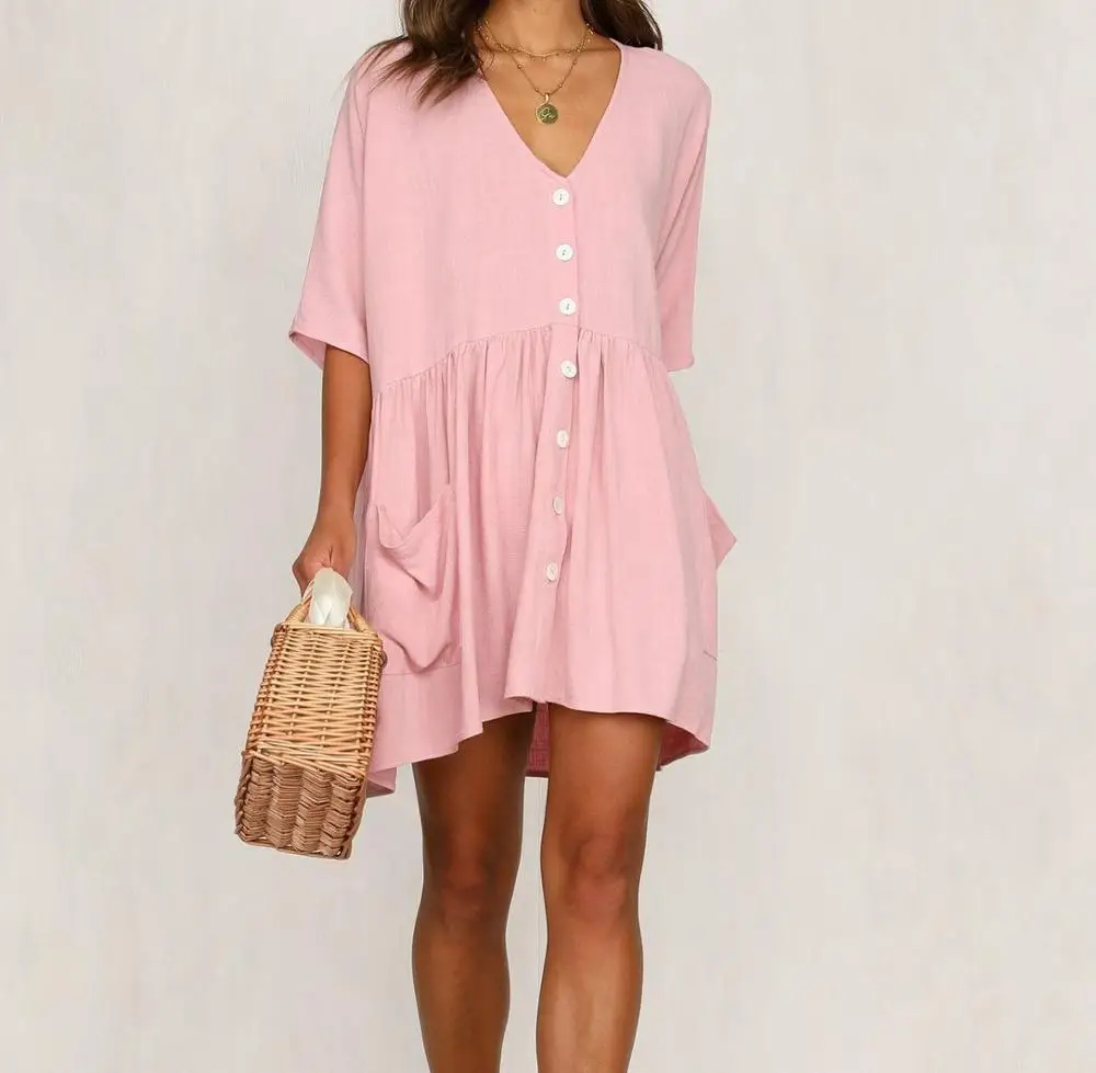 Летнее платье с коротким рукавом повседневное свободное одежда для беременных