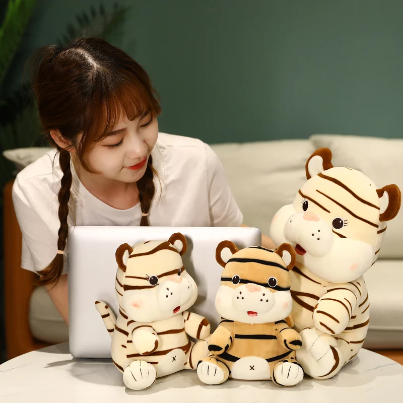 

Cute little tiger doll plush toy rag pillow girls bed child gifts cute mascot decoration healing holidays soft