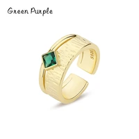 green purple new 2022 fine 925 sterling silver ring for women exquisite vintage green zirconia female rings fashion jewelry anel