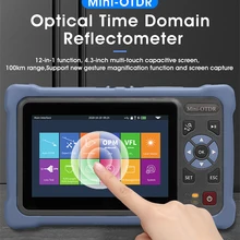 Mini Optical OTDR Tester Fiber Instrument with OPM OLS VFL RJ45 Touch Screen Multi Functions SC FC Connectors Reflectometer OTDR