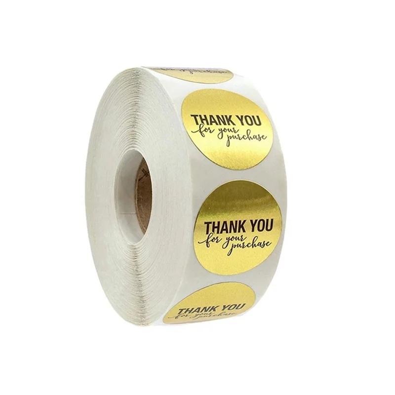 

500pcs/рулона этикеток Стикеры s сердце Форма золото спасибо Стикеры s этикетки для печати Скрапбукинг для посылка стикер для канцелярских тов...