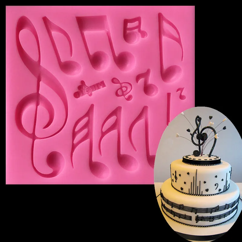 

The New! New DIY Note Liquid Silicone Mold Fondant Cake Mold Baking Tools