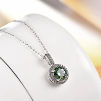 gems balllet 100 925 sterling silver real moissanite pendant necklace for women top quality 1ct wedding party fine jewelry