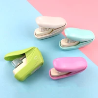 creative staple free stapler candy color office school student stationery paper file binding machine stapling tools supplies