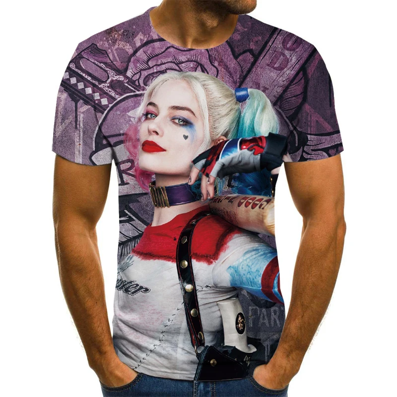 

2021 new 3DT shirt men's summer 3D printing casual 3D T-shirt top