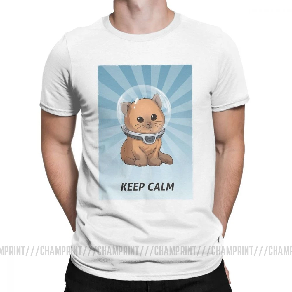 Винтаж Subnautica Keep Calm майки котенок для мужчин чистый хлопок футболки игры море Левиафан жнец Дайвинг рыба короткий рукав тройник - Цвет: Белый
