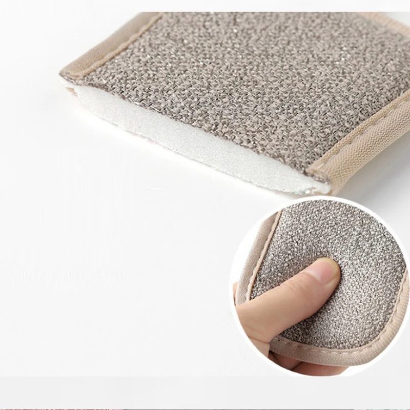 

4Pcs Double Sided Scouring Pad Reusable Cleaning Magic Sponges Cloth Kitchen Cleaning Wipers Decontamination Dish Towels