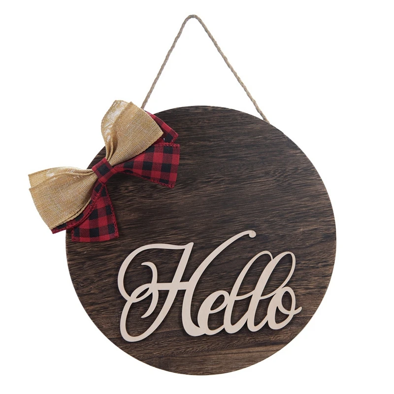 

Hot SV-Hello Sign Wooden Hanging Sign for Front Porch Spring Wreath for Front Door Decoration for Restaurant, Home, Outdoor