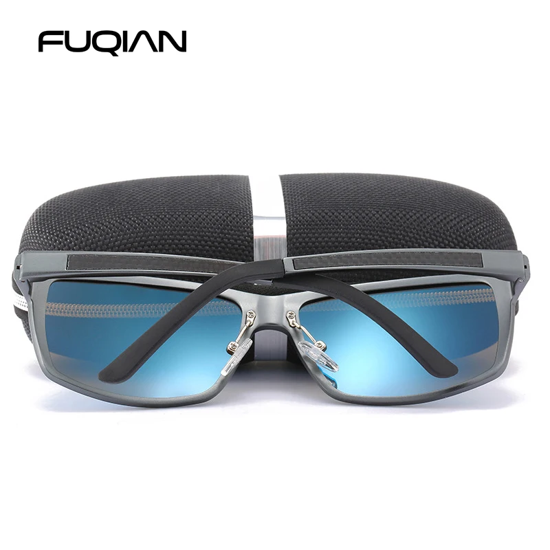 FUQIAN брендовые дизайнерские алюминиевые магниевые поляризованные мужские