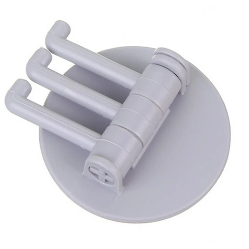 

Plastic Sticky Household Non-Marking Paste 3-Branch Rotating Hook Holder 6XDD