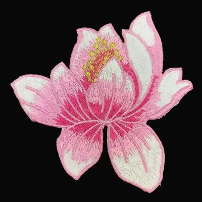 Цветок лотоса Аппликация для одежды с вышивкой наклейка ткань материал Cheongsam