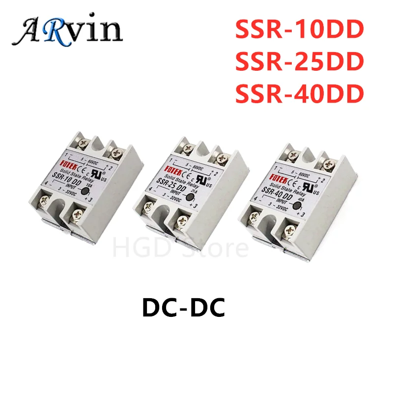Solid State Relay SSR-10DD SSR-25DD SSR-40DD 10A 25A 40A AC Control DC Relais 3-32VDC TO 5-60VDC SSR 10AA 25AA 40AA | Обустройство