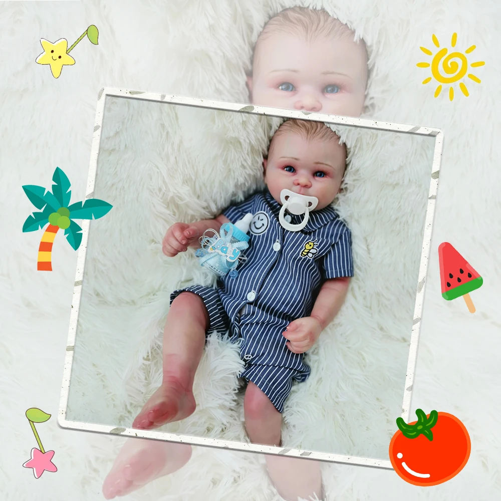 

Stock Clearence 45cm Full Body Vinyl Reborn American Dolls Realistic Silicone Baby Girls Doll Toys for Children Birthday Gift