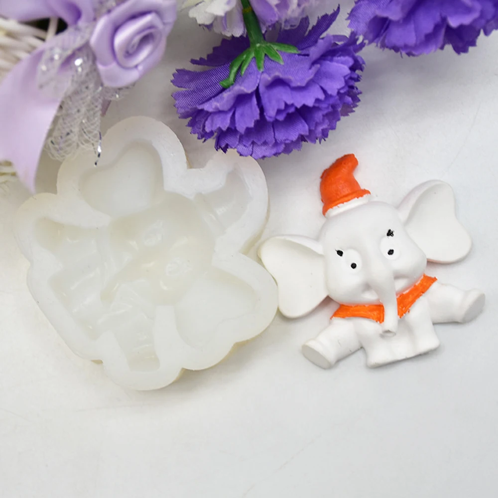 DIY выпечка слон Силиконовая форма в виде животного торт помадки плесень шоколада