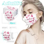 10 Вт, 30 Вт, 50 прочный корпус из поликарбоната; Для женщин одноразовая маска-бабочка для лица взрослых 3Piy защитный печатных белый рот шапки ушной Mascarillas маска Тканевая
