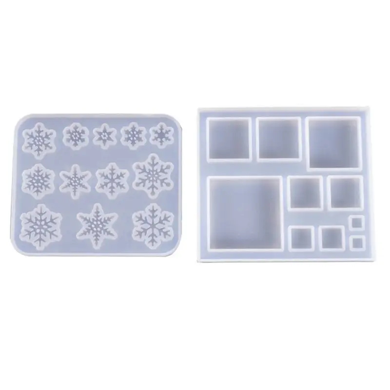 

Silicone Molds Snowflake Square Jewelry Mold DIY Jewellery Making Accessories UV Resin Tool