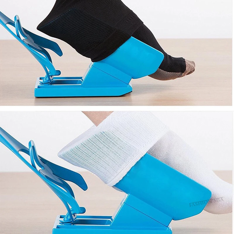 

Pregnant Elder Sock Wearing Shoe Horn Device Slider Easy on /off Sock Aid Kit Shoe Horn Device No Bending Stretching Straining