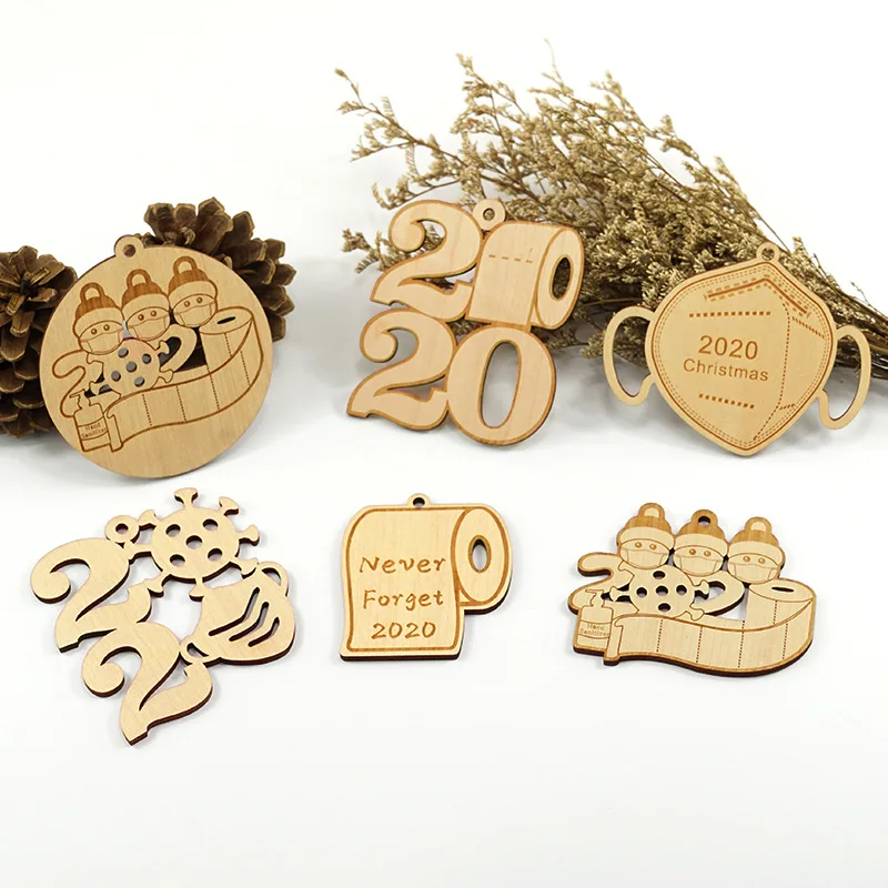 

Деревянные рождественские украшения «сделай сам» из карантина, декор для ёлки из туалетной бумаги, рождественские украшения, подвеска, нов...