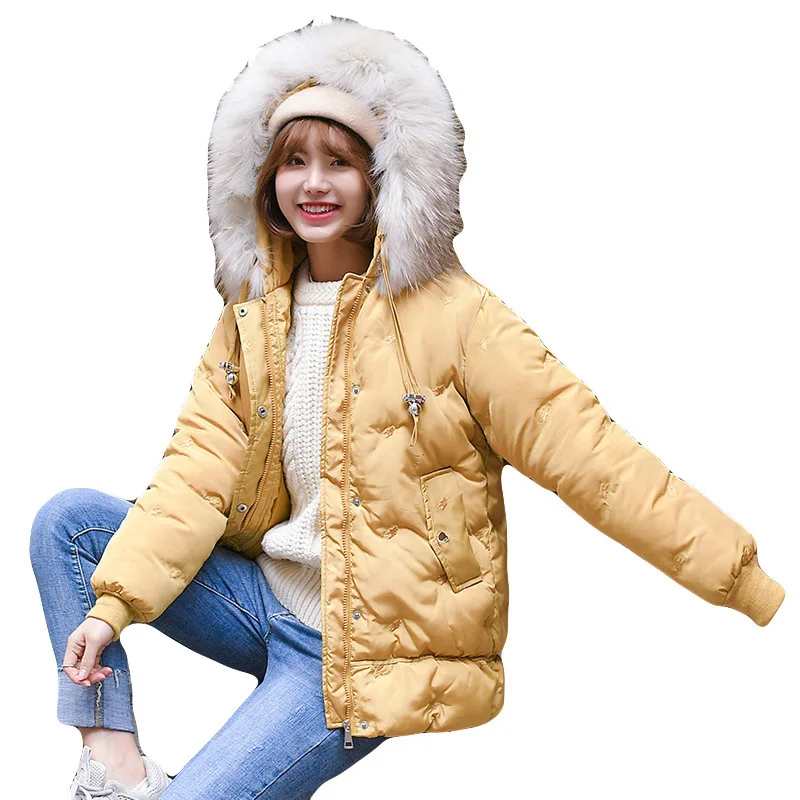 Лидер продаж куртка средняя и долгосрочная хлопковая Корейская версия BF вышитая