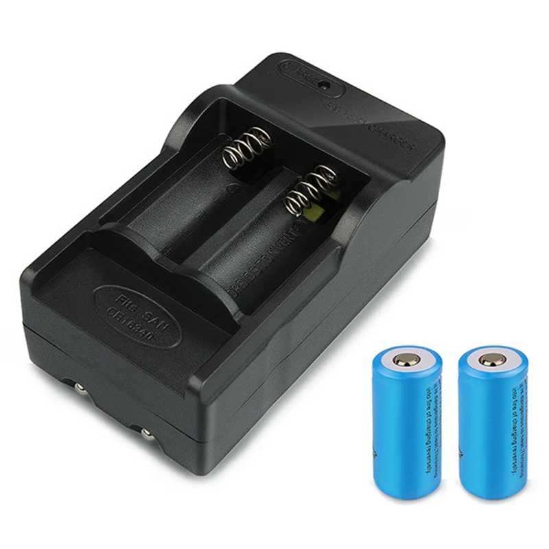 

GTF EU Plug Charger 16340 Ajustable Universal Dual Battery Charger Charging For 3.7V 16340 Li-ion Rechargeable Battery Charger