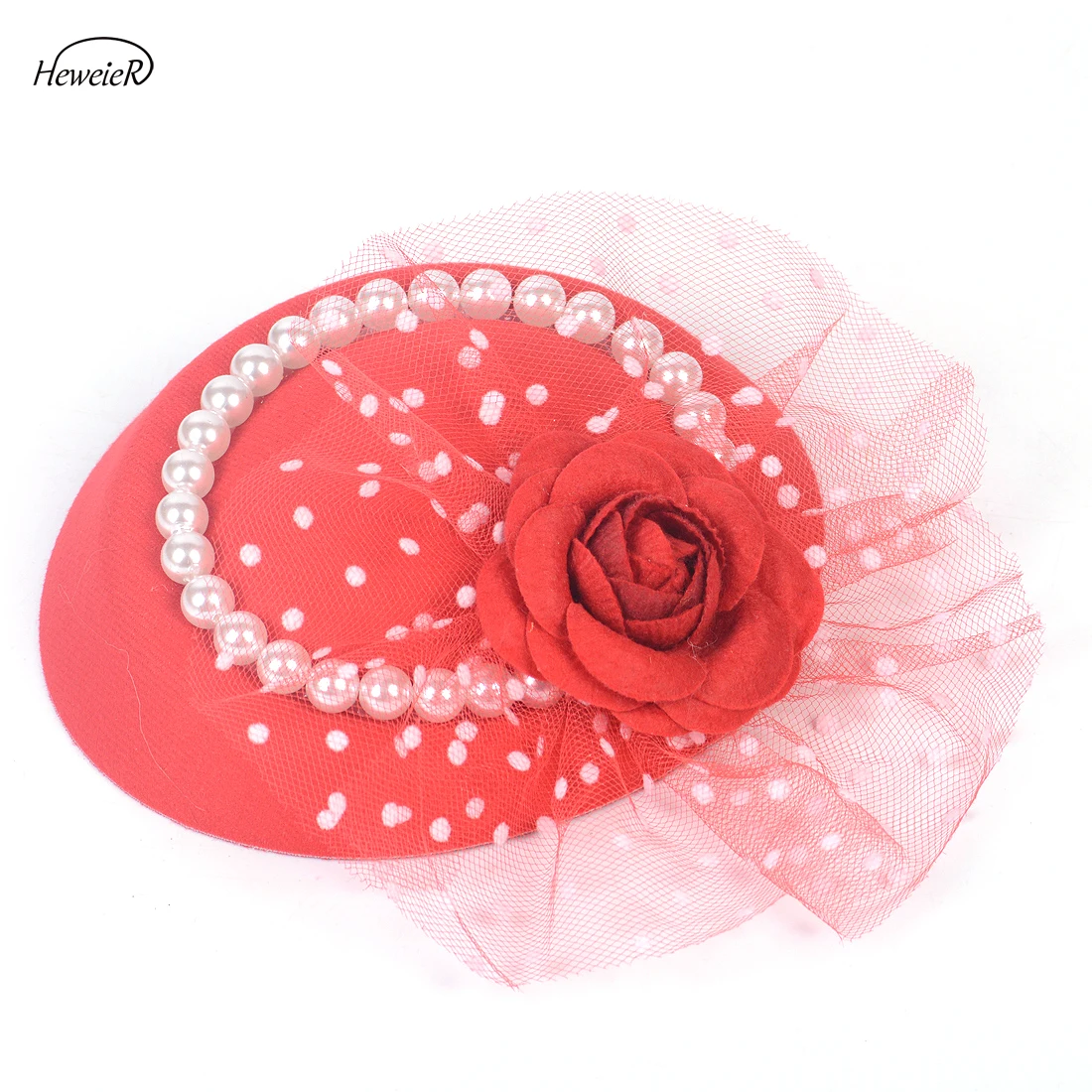 Женский причудливый головной убор шляпа с розами и кружевными бусинами заколки