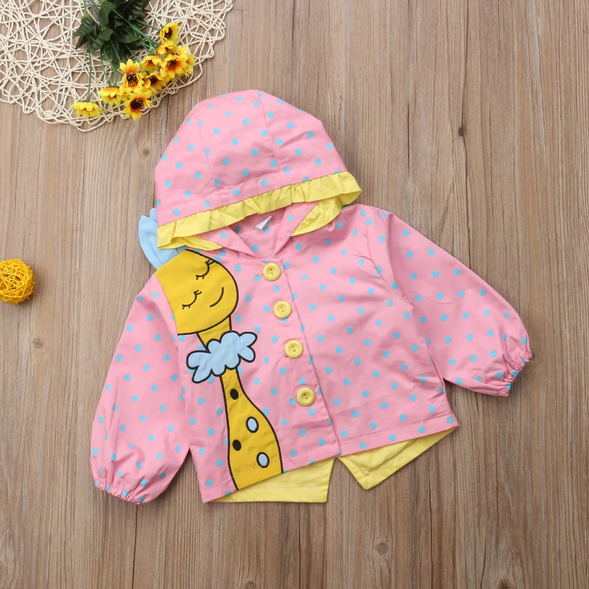 Детская верхняя одежда с капюшоном для девочек ясельного возраста пальто куртка