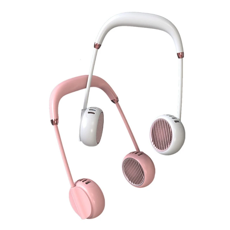 

Silent Bladeless Necklace Fan Portable Hanging Neck Fan USB Charging Air Cooler M89D