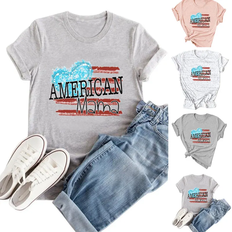 Женская Американская футболка с надписью мама хипстер уличная графика мягкий