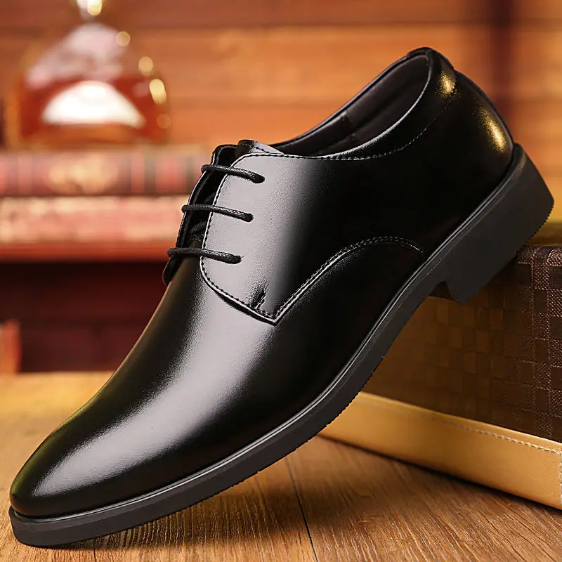 

Новинка весна-осень 2021 повседневные деловые туфли в британском стиле для мужчин с острым носком без застежек модельные туфли для работы