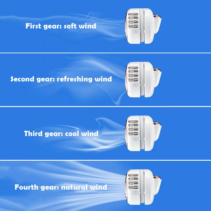 

New Hot Type-C Portable Hanging Neck Fan Mini Electric Air Conditioner for Outdoor No Blades Will Not Hit Face