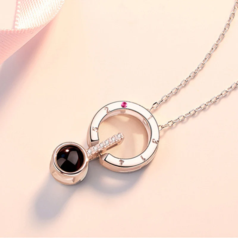 Подарок подруге на День святого Валентина романтическое ожерелье с надписью I Love